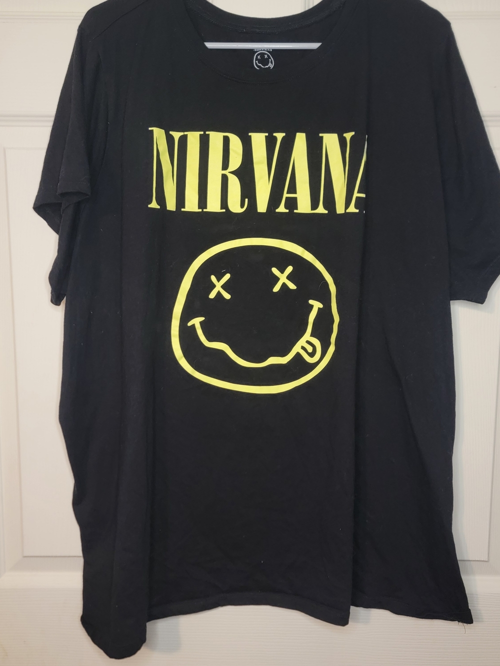 NIRVANA Black Short-Sleeve Tee with Yellow Logo
